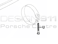 Exhaust Strap Screw. Porsche 964