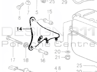 Exhaust Muffler Bracket. Porsche 965 Turbo
