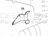 Exhaust Cat Bracket. Porsche 965 Turbo
