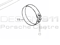 Exhaust Muffler Restraining Strap. Porsche 964