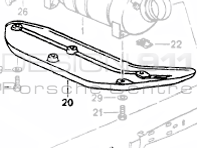Exhaust Cat Cover Plate. Porsche 964