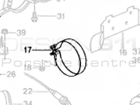 Exhaust Cat Retaining Strap. Porsche 993 Turbo