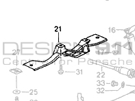 Exhaust Cat Support Bracket. Porsche 993