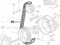 Air con Belt Aux Porsche 964 Turbo