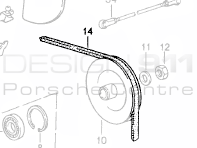 Belt Water Pump. Porsche 928 1979-86