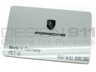 Card to Release Fog Lamp. Porsche 997