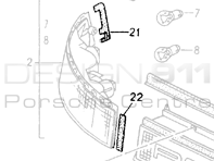 Indicator Unit Seal Rear. Porsche 964