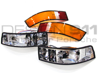 Indicator Lamps and Lens Rear Kit with BLACK Rim Lens Porsche 911