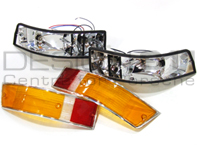 Indicator Lamps and Lens Rear Kit with CHROME Rim Lens Porsche 911