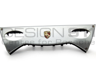 Console Panel Silver Alloy with Crest. Porsche 996 / 986 Boxster