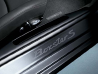 Side Sills Trims in Stainless Steel with Logo. Porsche 987 Boxster