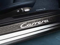 Side Sills Trims in Carbon with Logo. Porsche 997 MKI / 997 MKII