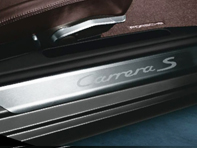 Side Sills Trims in Stainless Steel with Logo. Porsche 997 MKI / 997 MKII