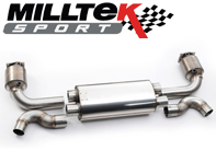 Sports Exhaust Muffler with SPORTS CATS (ROAD) Rear box Porsche 997 Turbo Gen2 MILLTEK SPORT