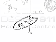 Wing Mirror Bottom Cover. Porsche 986 Boxster / 996