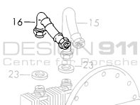 Front Oil Cooler Oil Pipe. Porsche 911 1965-71