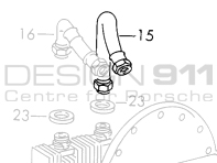 Front Oil Cooler Oil Pipe. Porsche 911 1965-71
