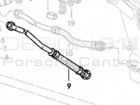 Oil Pipe Engine to Thermostat Porsche 911 1984-89