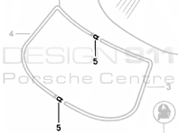 Moulding Connector Chrome. Porsche 911