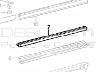 Door Glass Flet Scraper Inner. Porsche 911 / 964