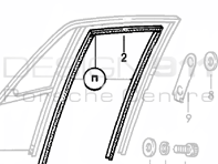 Inner Glass Channel Seal Porsche 911 / 964