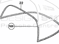 Rear Screen Seal. Porsche 911 Targa