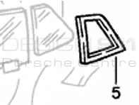 Rear 1/4 Glass Seal. Porsche 924 / 944