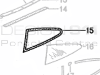 Rear 1/4 Glass Seal. Porsche 911 / 964