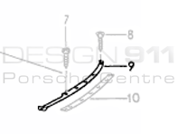 1/4 Moulding Black. Porsche 911 / 964  Targa / Cabrio