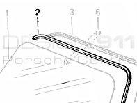 Front Screen Seal. Porsche 986 Boxster