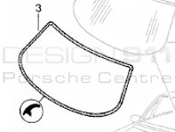 Front Screen Seal. Porsche 993