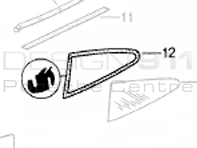 Rear 1/4 Glass Seal Porsche 993 (OE Part No 99354343500 / 99354343600)