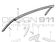 Windscreen Frame Seal. Porsche 996 Cabrio