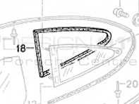 Rear 1/4 Glass Seal. Porsche 996