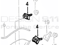 Side Sill Shark Fin Clip. Porsche 965 / 968