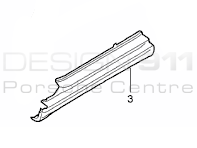 Side Sill Outer Panel Cabrio. Porsche 996 Carrera C2 / C4