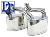 Exhaust Muffler / Silencer Sport System DesignTek for Porsche 993 Turbo / Turbo S
