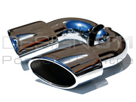 Exhaust Muffler / Silencer Bypass with Tail Pipes. Porsche 993 Turbo