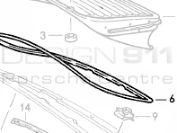 Spoiler Gasket / Beading Seal. Porsche 911