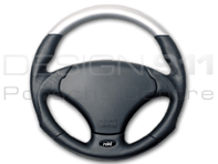 Steering Wheel Freeway - Black Leather / Alloy Look - RAID