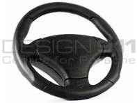 Steering Wheel Silverpfeil - Black / Glossy Leather - RAID