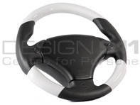 Steering Wheel Cavallo - Leather / White - RAID