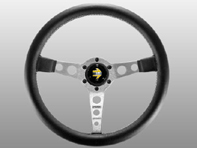 Steering Wheel Prototipo - Black Lth / Silver - Momo