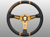 Steering Wheel Drifting - Black Lth / Orange Inserts - Momo