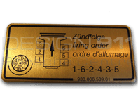 Sticker Firing Order. Porsche 911