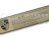Sticker Set Ignition Timing At 900 RPM. Porsche 911