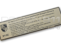 Sticker Set Ignition Timing At 4000 RPM. Porsche 911