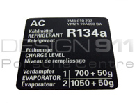 Sticker Air Conditioner Porsche Cayenne