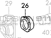 Rear Spring Plate Rubber Bush. Porsche 911 1965-67