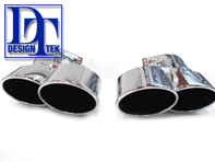 Exhaust Tail Pipes Quad Tube Design DesignTek for Porsche 958 Cayenne